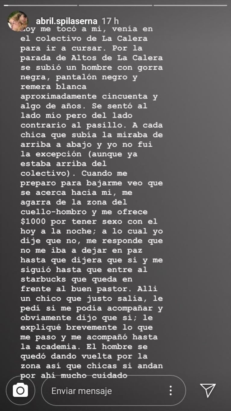 Córdoba: denunció que sufrió acoso sexual en un colectivo