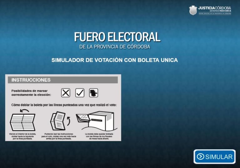 Córdoba elige con la Boleta Única: practicá cómo votar