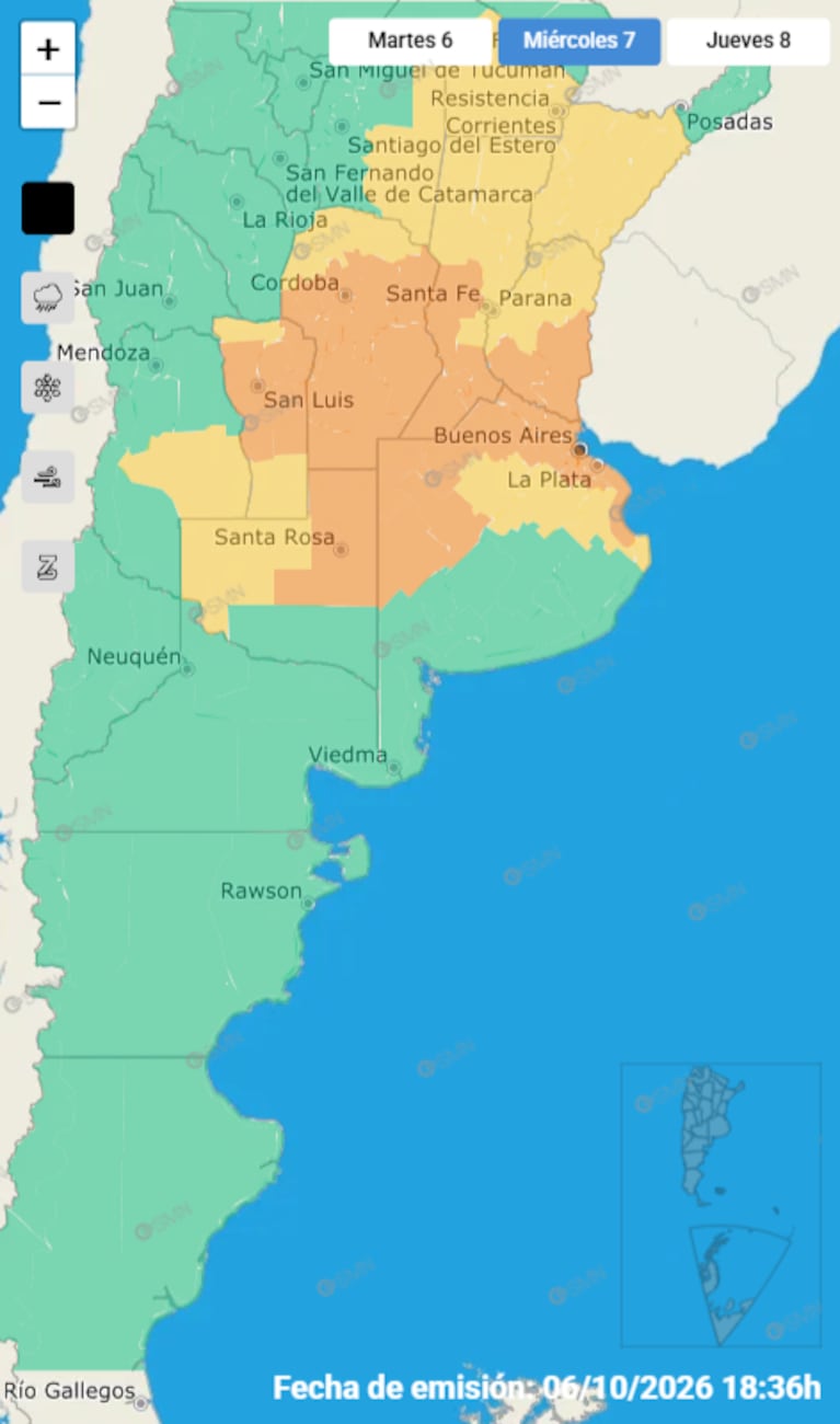 Córdoba en alerta por tormentas fuertes con lluvia y granizo: las zonas más complicadas