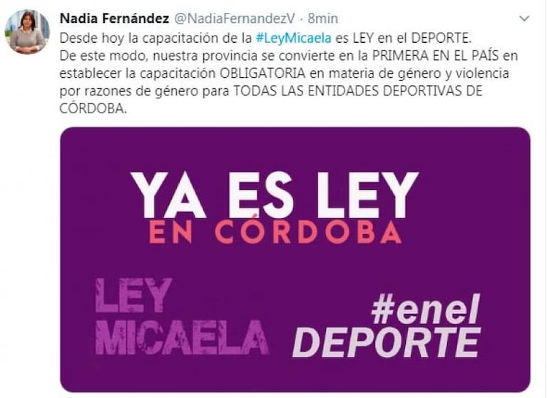 Córdoba es la primera provincia en aplicar la Ley Micaela en los clubes deportivos