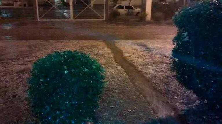 Córdoba: granizo y tormenta en pleno invierno