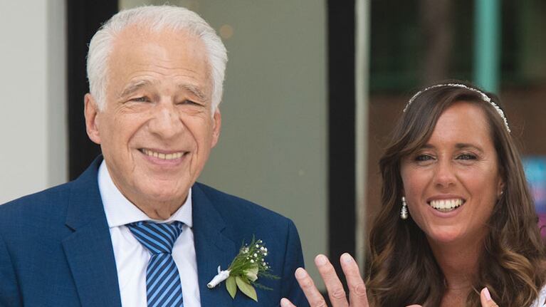 Cormillot y su esposa, el día que se casaron.