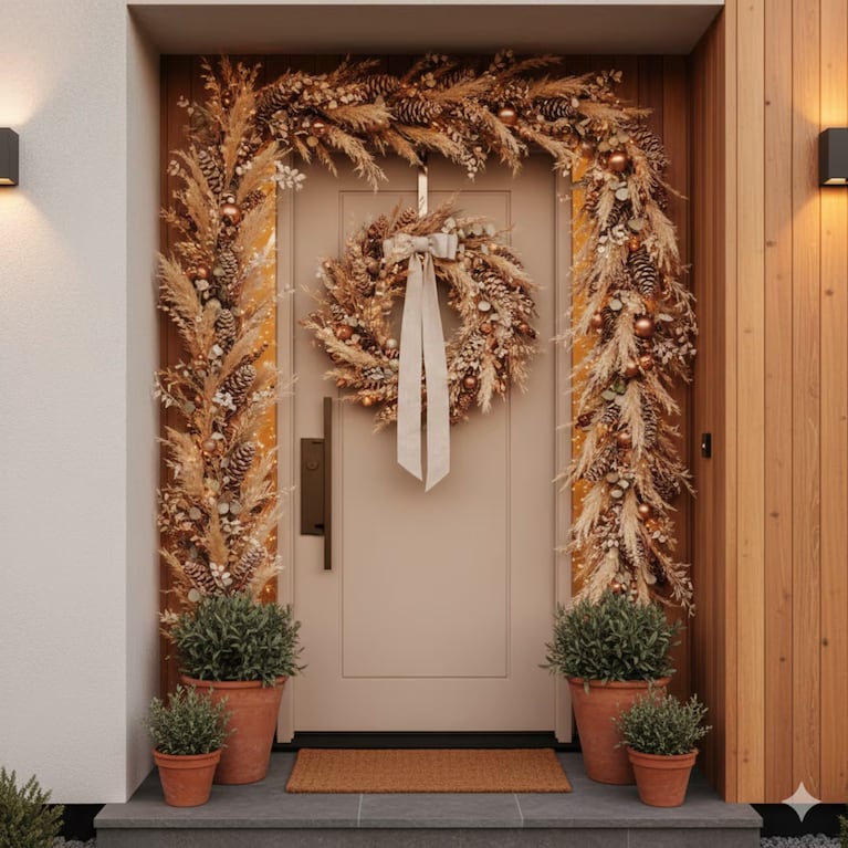 Corona Navideña tendencia en 2025.