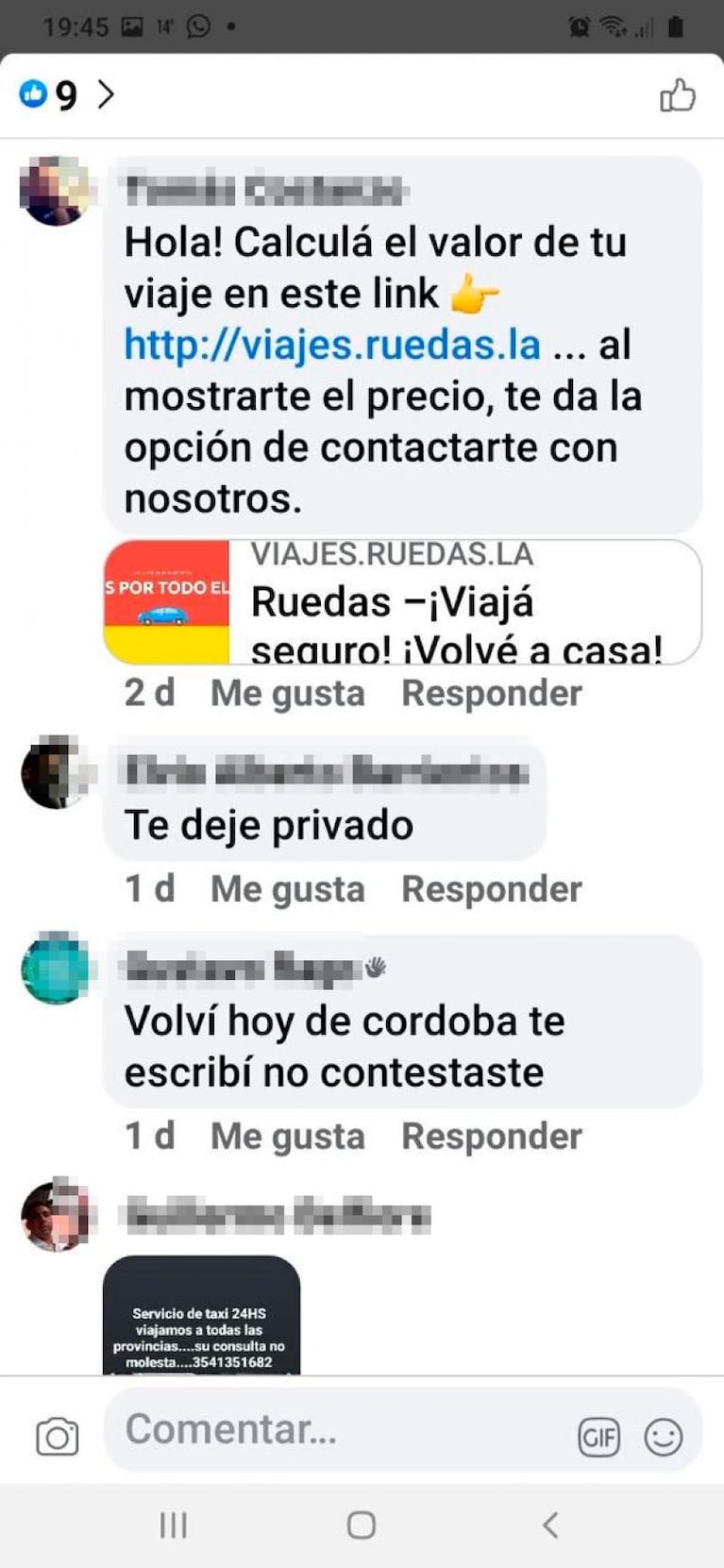 Coronavirus: alerta por taxistas que llegan a Córdoba con pasajeros desde otras provincias