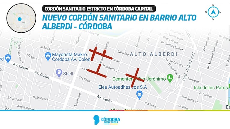 Coronavirus: establecieron un cordón sanitario en Alto Alberdi