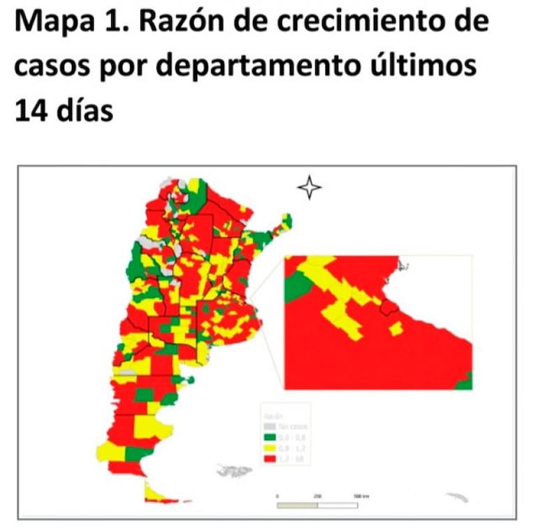 Coronavirus: Ginés habló de un “alto riesgo” y mostró mapas donde Córdoba está en rojo