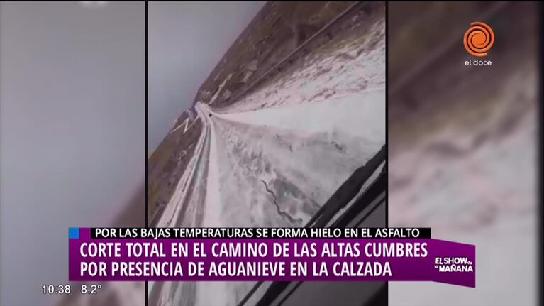 Cortaron la E-34 por aguanieve en calzada