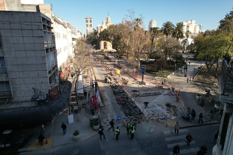 Corte de tránsito en la zona de plaza San Martín por obras: hasta cuando será