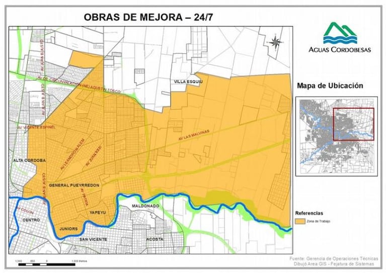 Cortes de agua en Córdoba: más de 50 barrios afectados para este sábado 