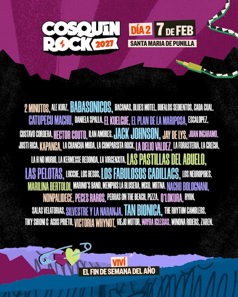 Cosquín Rock confirmó qué artistas tocan cada día: la grilla del 6 y 7 de febrero