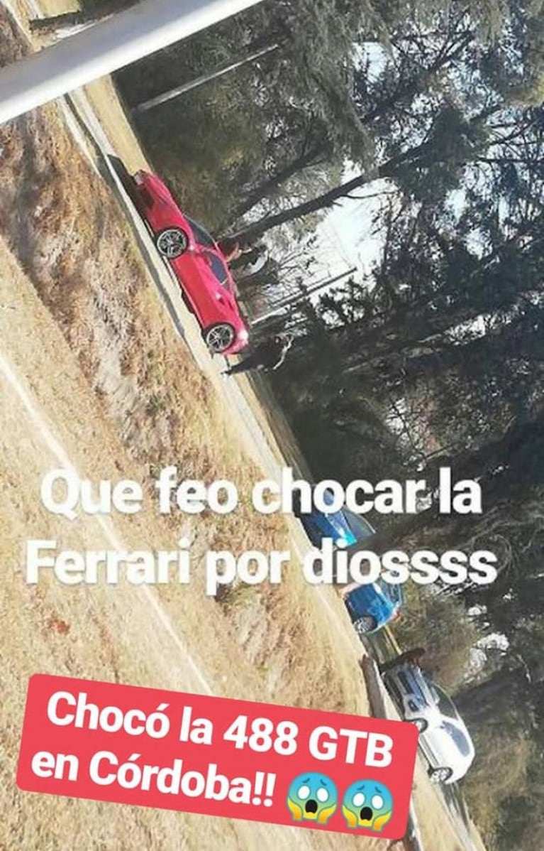 Costoso accidente: chocó una Ferrari de más de 700 mil dólares en Córdoba