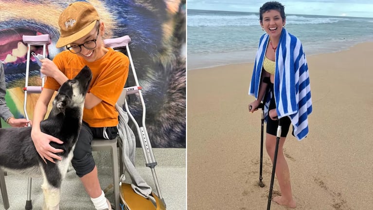 Courtney tras la operación.