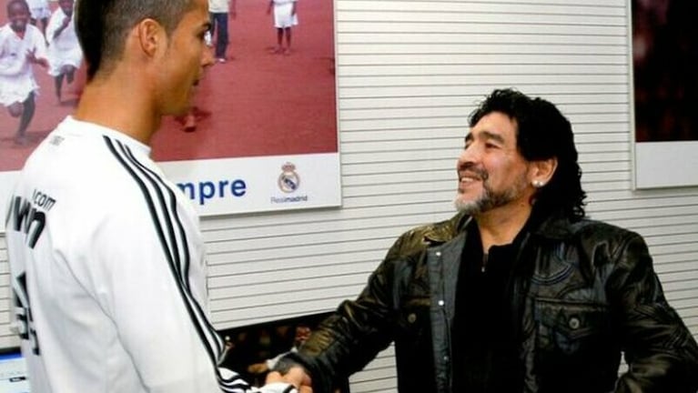 CR7 y Maradona, respeto y admiración mutua.