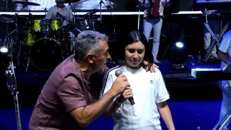 Cristian “El Loco” Amato y su hija Tiziana, protagonistas de una noche mágica en Deán Funes.