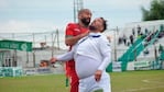 Cristian "Ogro" FabbianI en el encuentro frente a Deportivo Laferrere.