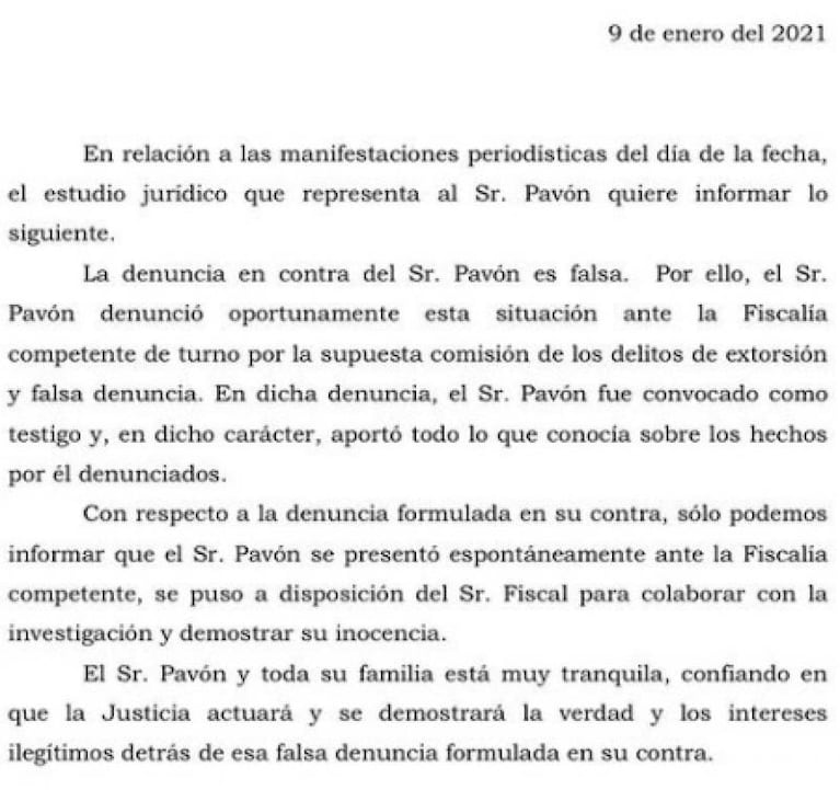 Cristian Pavón, acusado por abuso sexual: él denunció una extorsión 