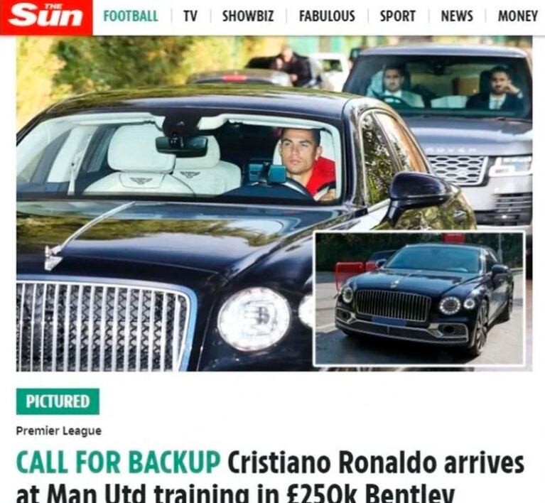 Cristiano Ronaldo, a puro lujo: se mueve en un auto súper exclusivo y con seguridad privada