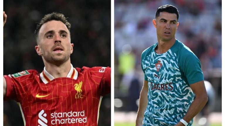 Cristiano Ronaldo y Diogo Jota.