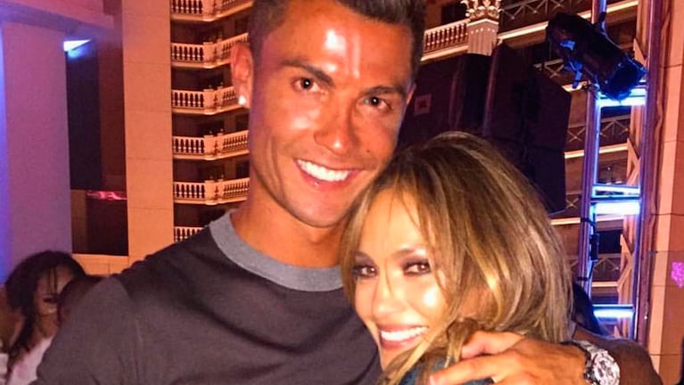Cristiano Ronaldo y Jennifer Lopez juntos en Las Vegas.