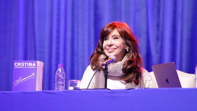 Cristina, durante la presentación de "Sinceramente" en Río Gallegos. / Foto: Twitter