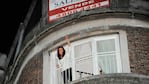 Cristina en el balcón de su casa en la calle Juncal y Uruguay.