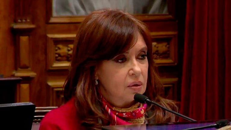 Cristina habló pasada la medianoche y ratificó su postura. / Foto: Captura TV