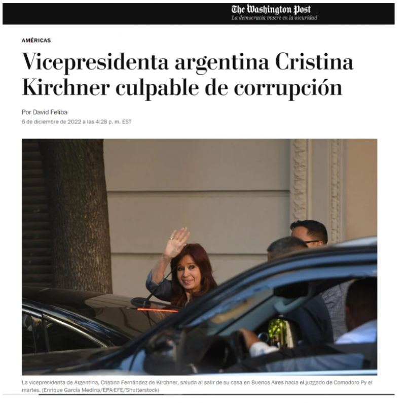 Cristina Kirchner condenada: la cobertura de los medios internacionales