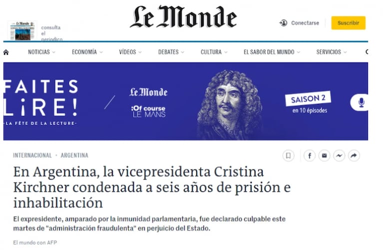 Cristina Kirchner condenada: la cobertura de los medios internacionales