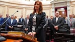 Cristina Kirchner, el día de la jura en el Senado. 