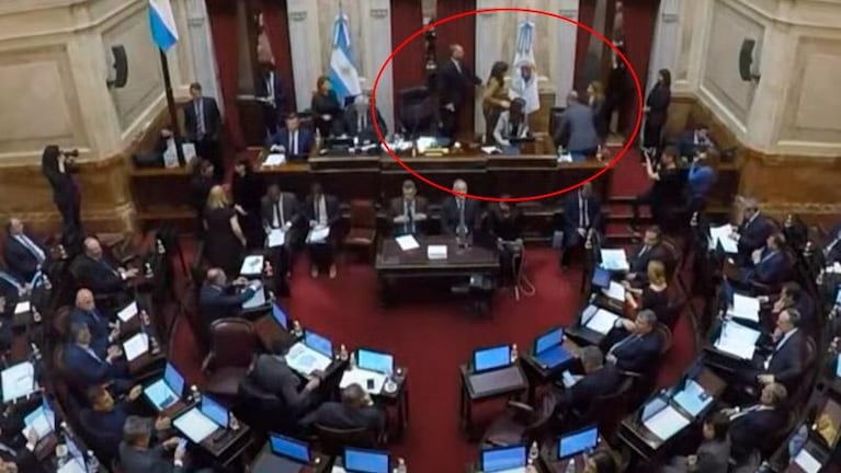 Cristina Kirchner estuvo seis minutos en la sesión y se retiró cuando hablaba Vigo