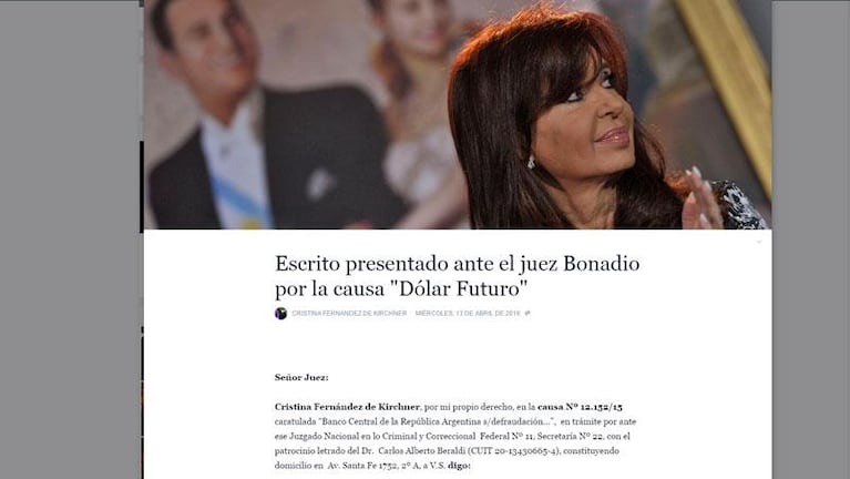 Cristina Kirchner: "Me pueden meter presa pero no me van a callar"