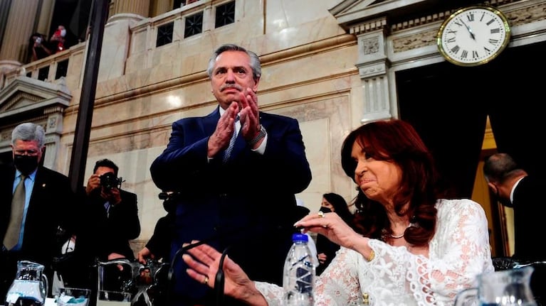 Cristina Kirchner no aplaudió el anuncio de los avances con el FMI.