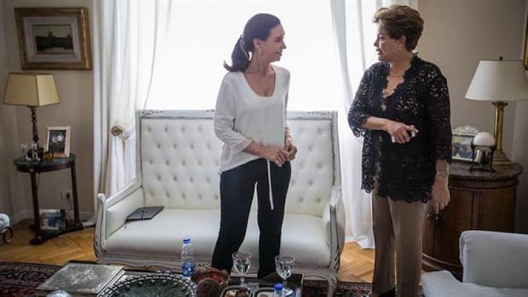 Cristina Kirchner recibió a Dilma Rousseff en su departamento de Recoleta
