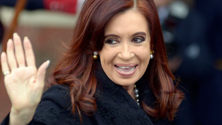 Cristina reapareció tras el acto del viernes. 