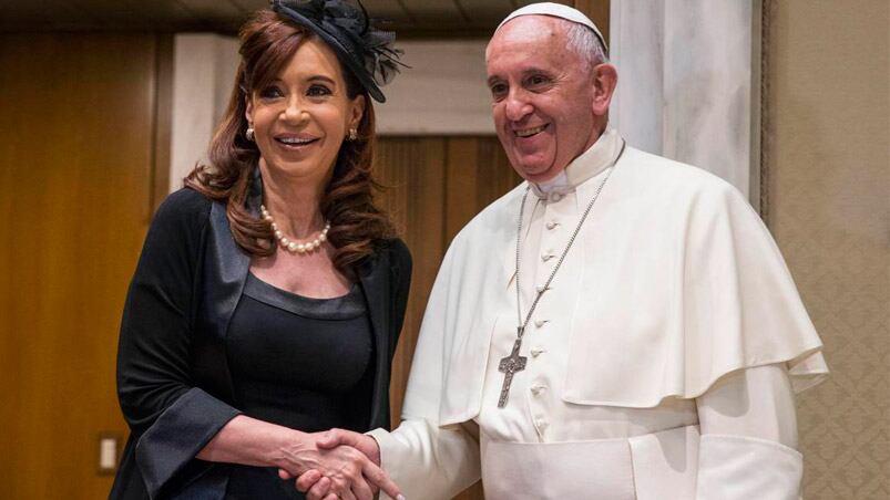 Cristina y el Papa Francisco, en su quinto encuentro.