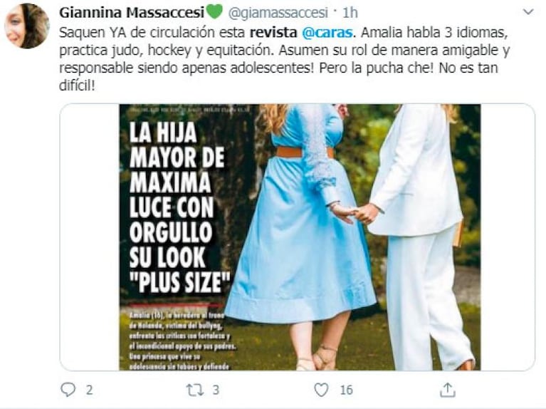 Críticas y rechazo a la revista Caras por la tapa con Máxima Zorreguieta y su hija