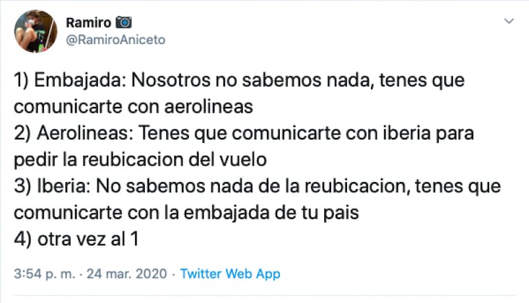 Crónicas de cordobeses varados: viajó para buscar trabajo, es paciente de riesgo y sólo le quedan 4 euros