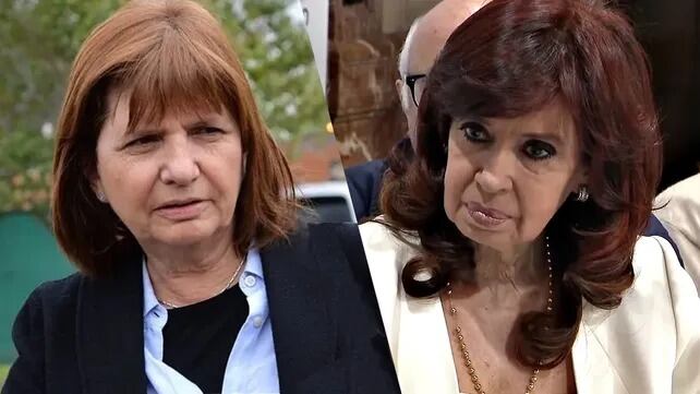 Cruce entre Patricia Bullrich y Cristina Fernández de Kirchner.