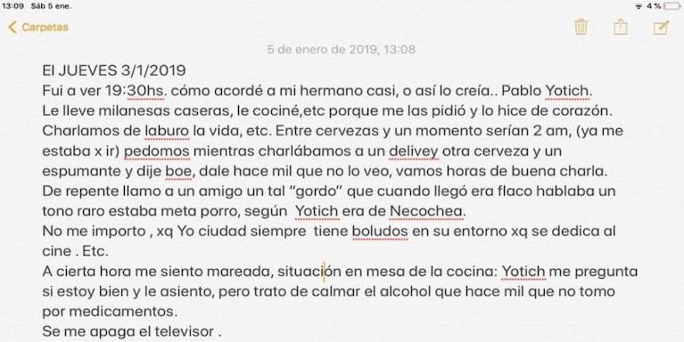 Crudo relato: Natacha Jaitt denunció que fue violada por un director de cine y su amigo