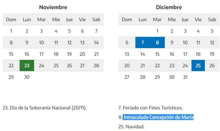 Cuándo es el próximo feriado: doble y sin restricciones al turismo