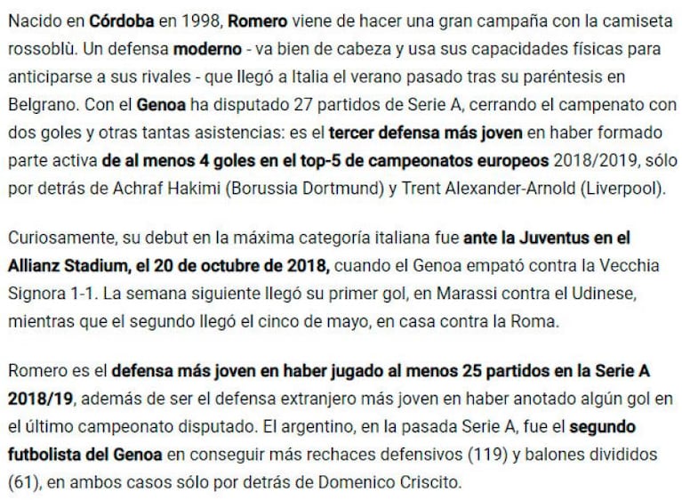 ¿Cuánto costó el pase del Cuti Romero? Juventus lo reveló