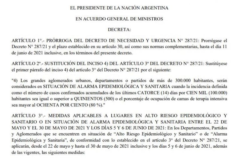 Cuarentena por coronavirus: la Nación aclara que las restricciones son hasta el 11 de junio