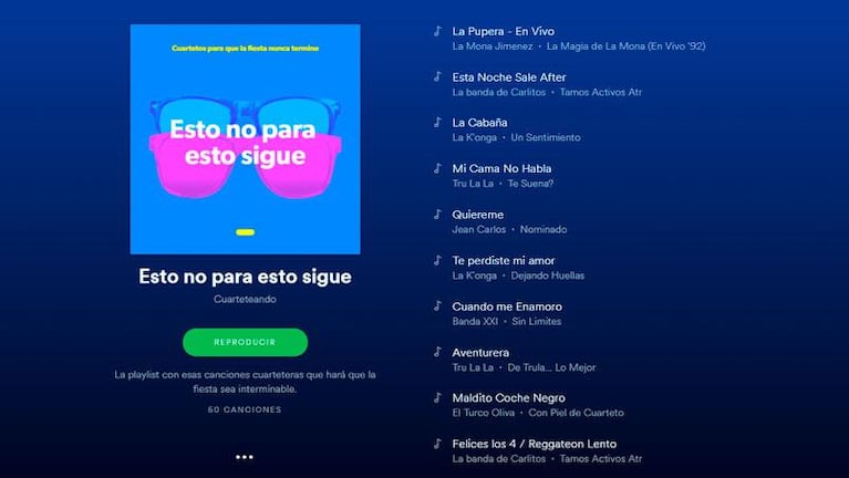 Cuarteteando está en Spotify 