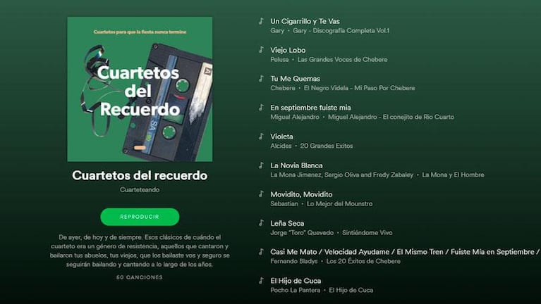 Cuarteteando está en Spotify 