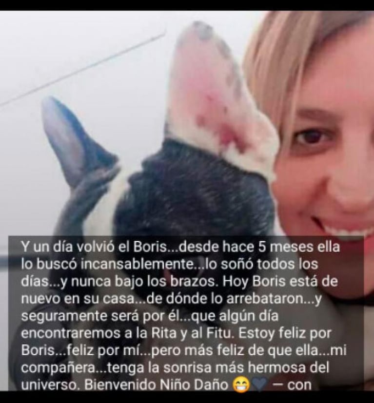 Cuatro meses después, recuperó el perro que le robaron: lo habían vendido en una feria