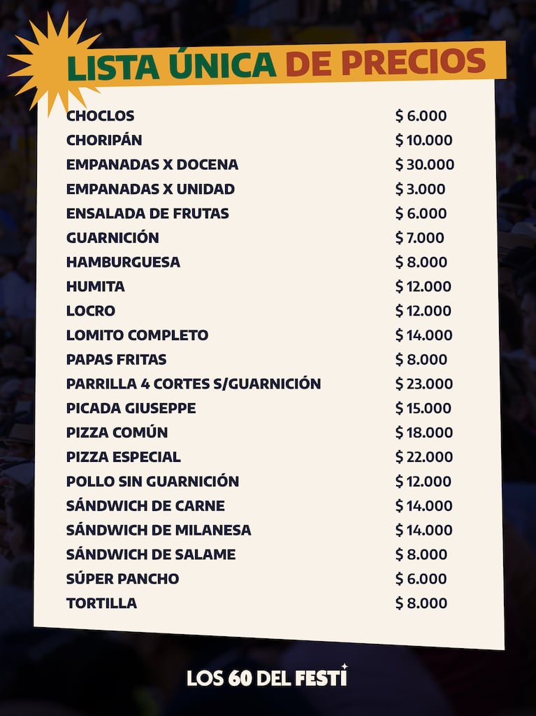 Cuenta regresiva para los 60 años del Festival de Jesús María: precios confirmados de comidas y bebidas