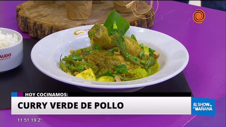 Curry verde de pollo