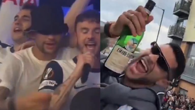 Cuti Romero festejó la conquista de la Europa League.