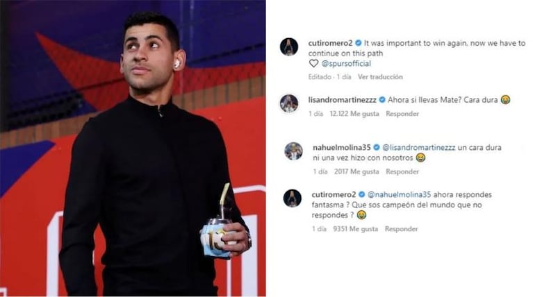 Cuti Romero subió una foto y compañeros de la Selección lo trataron de “cara dura”