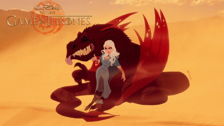 Daenerys Targaryen y Drogon.